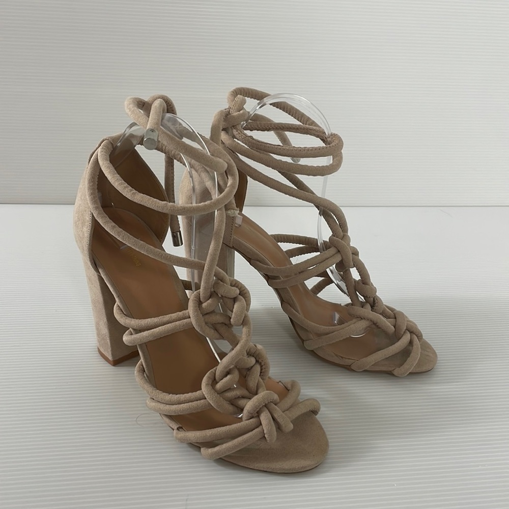 Pretty Little Thing Cage heel sandals, women’s size 7